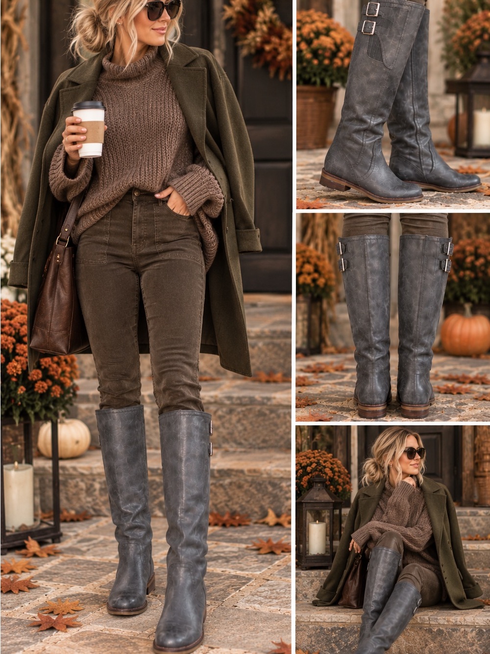 Lucky Brand Tall Grey Over-the-Knee Riding Boots